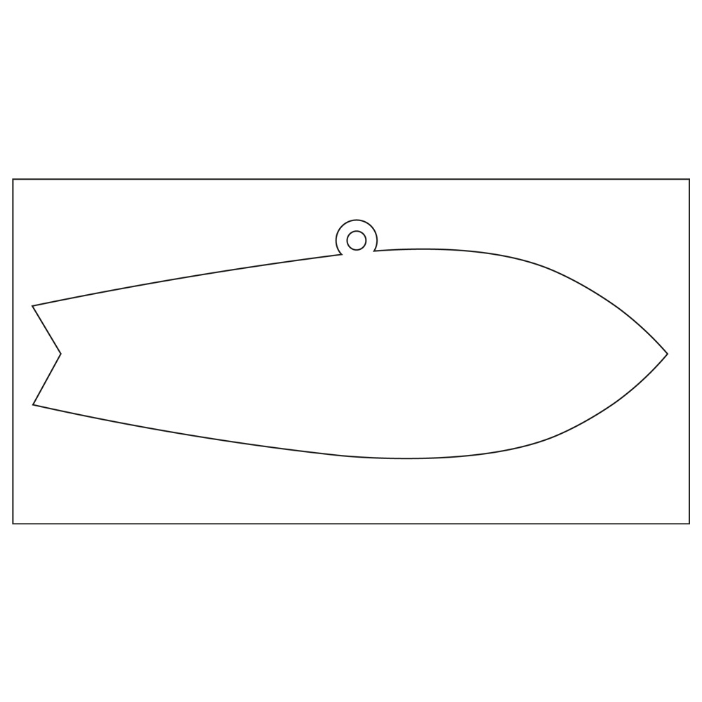 PCC wood ornament surfboard 6.375x2.5