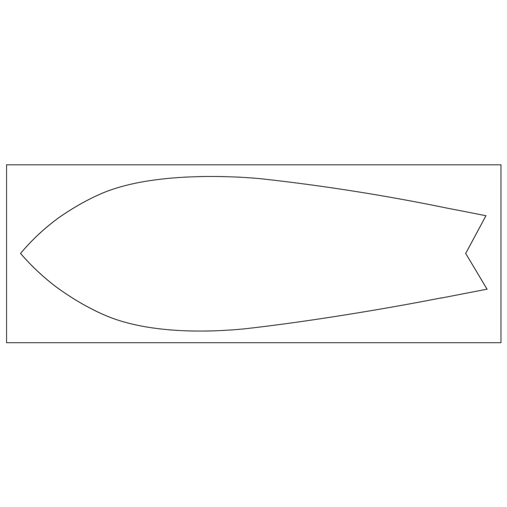 PCC wood surfboard 8x3
