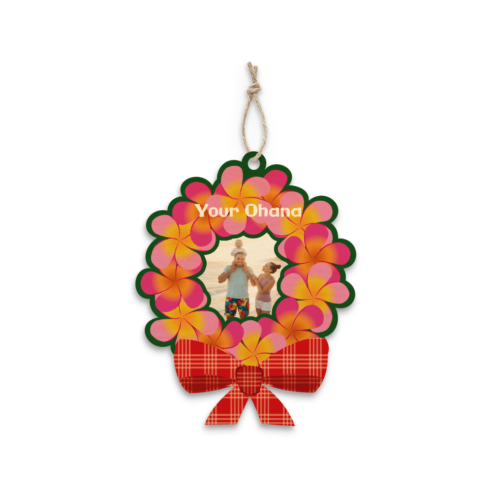 3.5"x4.35" Christmas Lei Plumeria