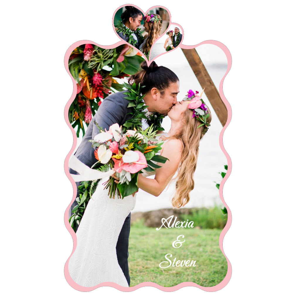 17.5"x30" Top Heart Wavy