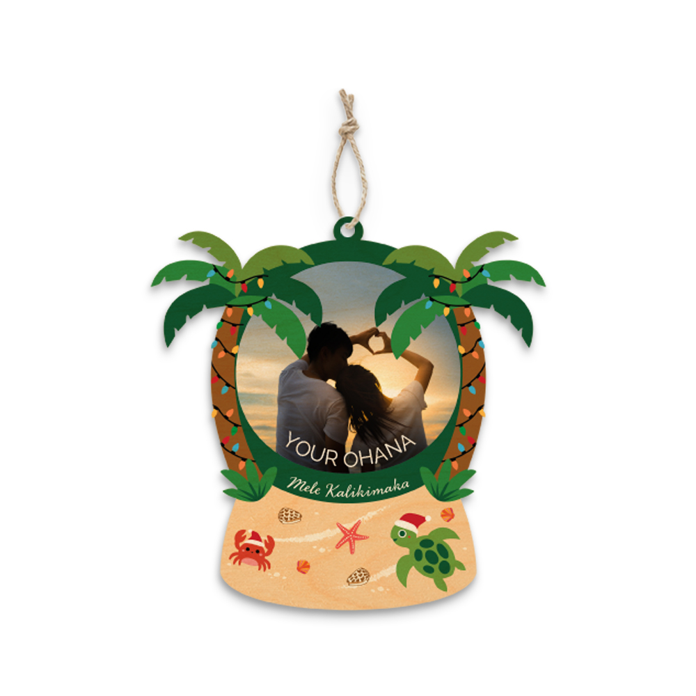 5"x4.75" Palm Tree Snow Globe