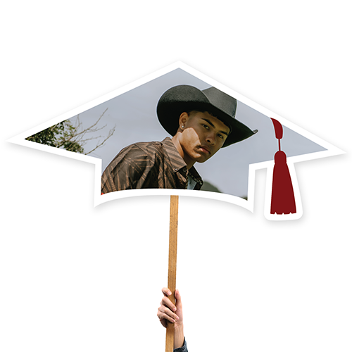 Grad Cap Lower Right Side Tassle Foamcore Sign 2