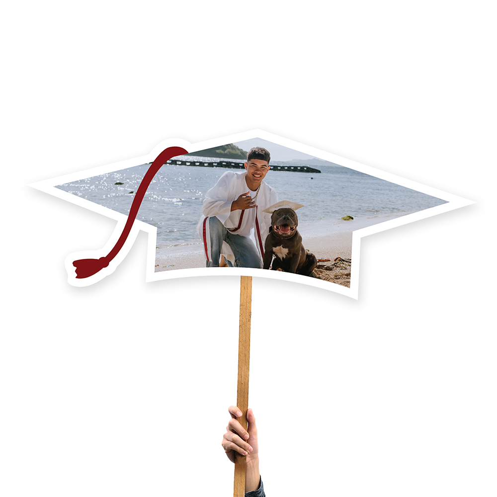 Grad Cap Left Side Tassle Foamcore Sign 1